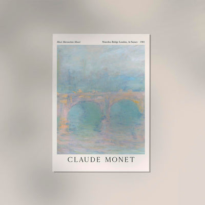 Waterloo Bridge, London at Sunset – Claude Monet Fine Art Print