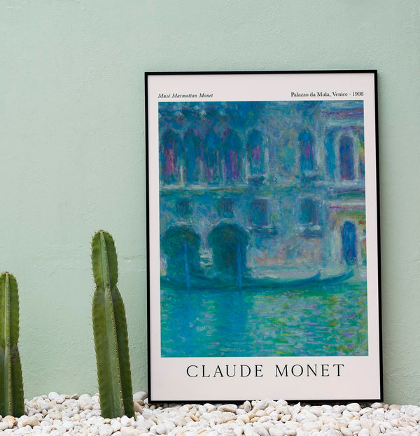 Palazzo da Mula, Venice by Claude Monet Exhibition Poster – Impressionismus Fine Art Print