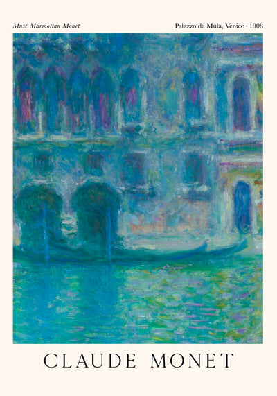 Palazzo da Mula, Venice by Claude Monet Exhibition Poster – Impressionismus Fine Art Print