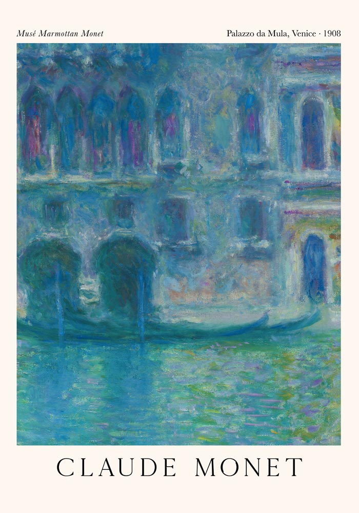 Palazzo da Mula, Venice by Claude Monet Exhibition Poster – Impressionismus Fine Art Print — Ansicht 4