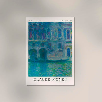 Palazzo da Mula, Venice by Claude Monet Exhibition Poster – Impressionismus Fine Art Print