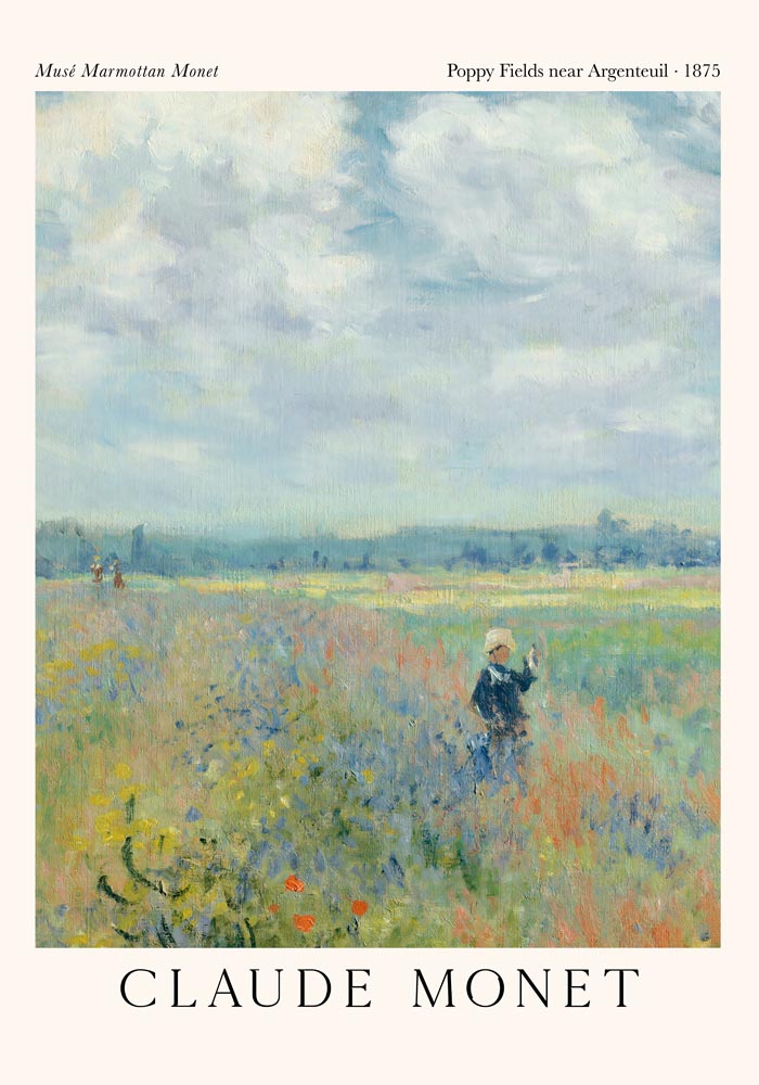 Poppy Fields near Argenteuil Monet Kunstdruck – Fine Art Print UV-beständig — Ansicht 4