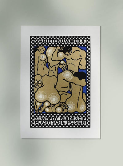 Vaudeville Act by Moritz Jung – Linocut Poster