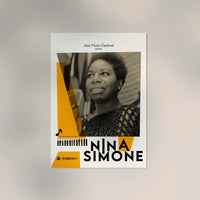 Nina Simone Yellow Music Poster – Fine Art Print Premium Canvas Jazz Icon — Ansicht 3