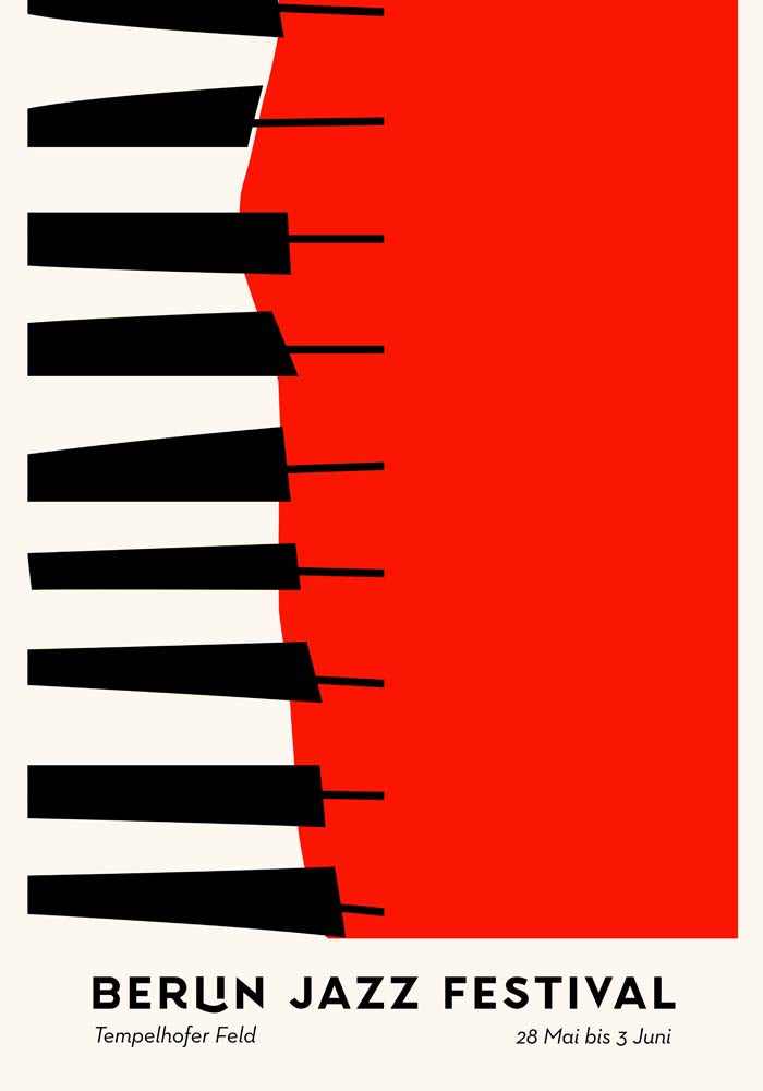Piano Berlin Jazz – Musikposter Fine Art Canvas Patroa Studio — Ansicht 4