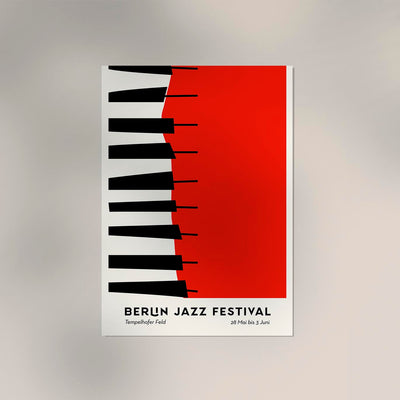 Piano Berlin Jazz – Musikposter Fine Art Canvas Patroa Studio