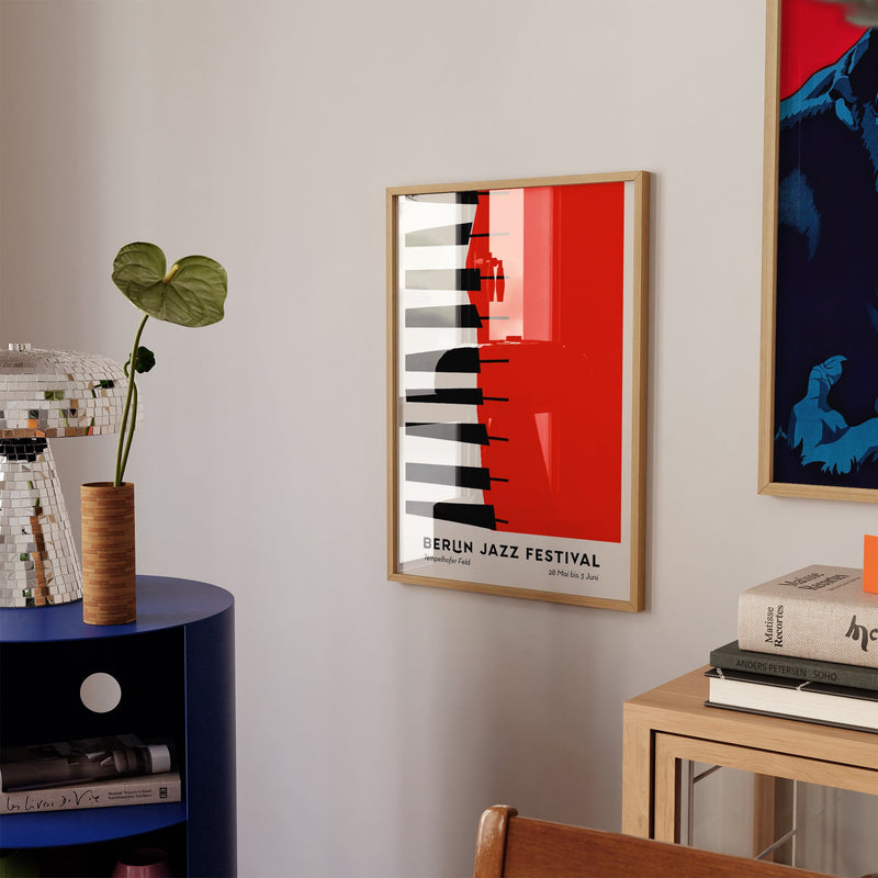 Piano Berlin Jazz – Musikposter Fine Art Canvas Patroa Studio — Ansicht 2