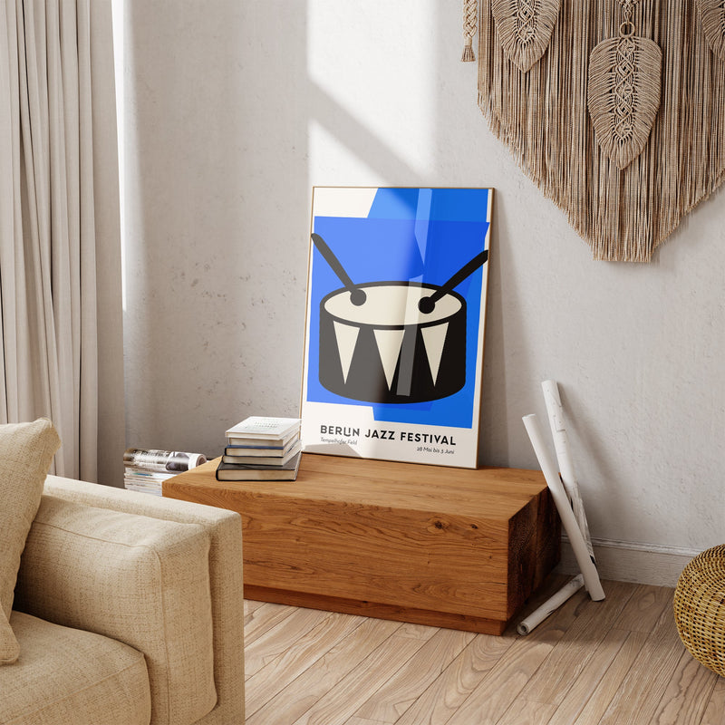 Drum Berlin Jazz Music Poster Fine Art Print Kunstdruck Wandbild — Ansicht 2