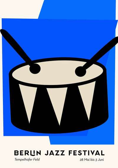 Drum Berlin Jazz Music Poster Fine Art Print Kunstdruck Wandbild