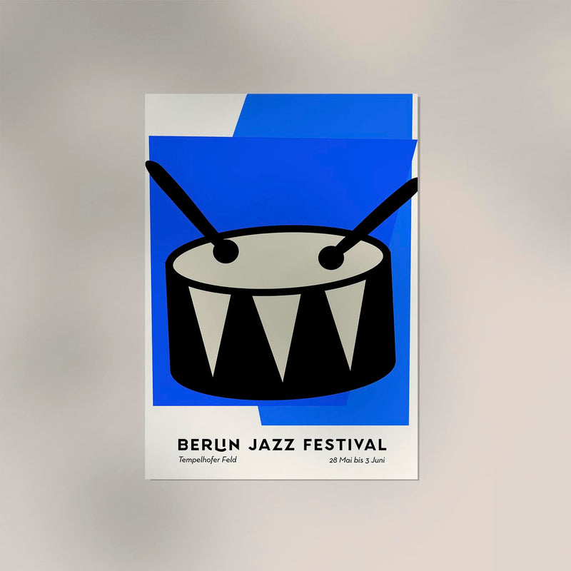 Drum Berlin Jazz Music Poster Fine Art Print Kunstdruck Wandbild — Ansicht 3
