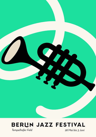 Trumpet Berlin Jazz Music Poster – Fine Art Print | UV-Resistant | Canvas Edition