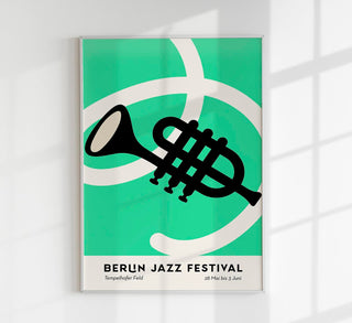 Trumpet Berlin Jazz Music Poster – Fine Art Print | UV-Resistant | Canvas Edition
