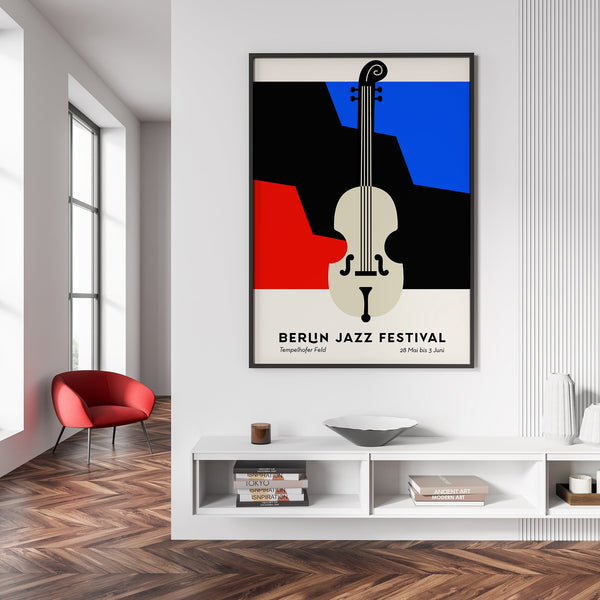 Counterbass Berlin Jazz Music Poster – Fine Art Print | Urban Soundscape
