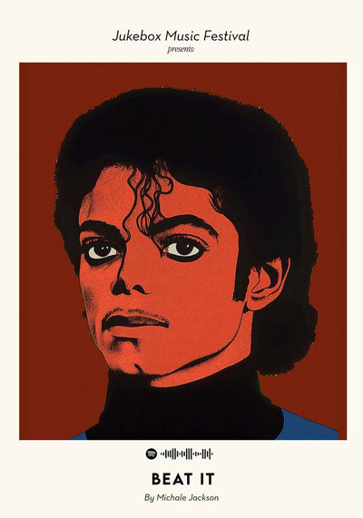 Michael Jackson Beat It Poster | Music Art Print | UV-beständig
