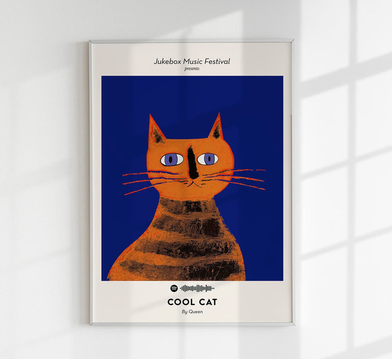 Queen Cool Cat Music Art Print – UV-resistent Fine Art Poster — Patroa Studio