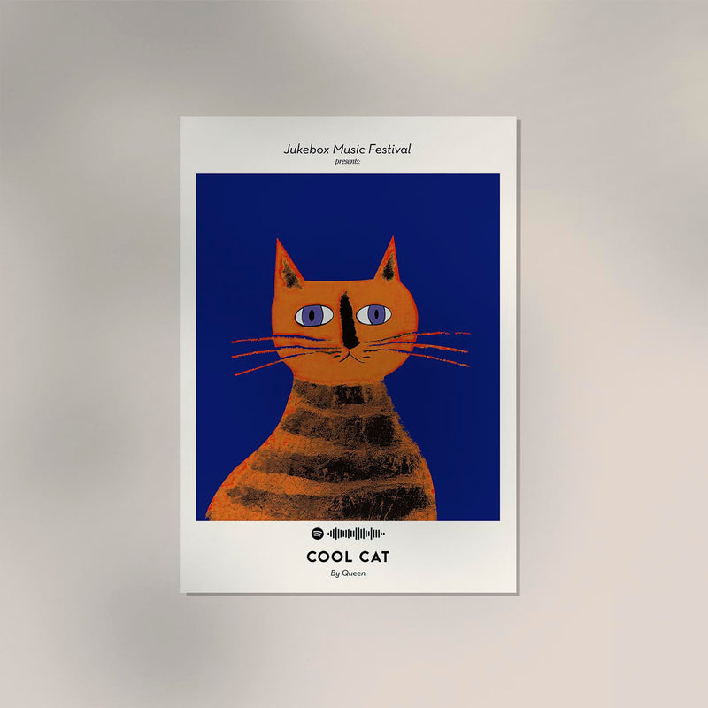 Queen Cool Cat Music Art Print – UV-resistent Fine Art Poster — Ansicht 3