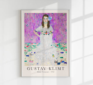 Mada Primavesi von Gustav Klimt als Fine Art Canvas Poster: Ikonisches Jugendstil-Porträt mit goldenen Ornamenten und intensiver Symbolik für Kunstsammlungen.