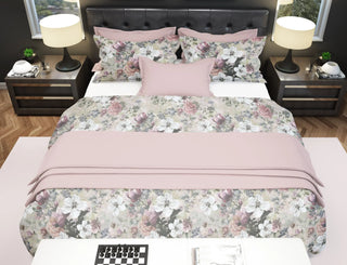 Bettwäsche-Set Magnolia Pink – 100% mercerisierte Baumwolle | Premium Satin | Bügelleicht