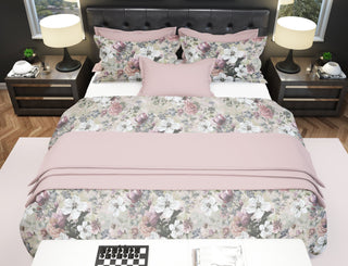 Bettwäsche-Set Magnolia Pink – 100% mercerisierte Baumwolle | Premium Satin | Bügelleicht