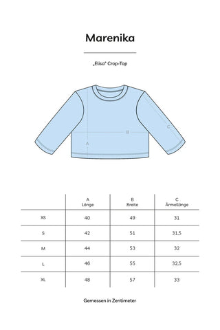 ELISA Crop Top – Organic Cotton | Light Blue | Opaque &amp; Stylish