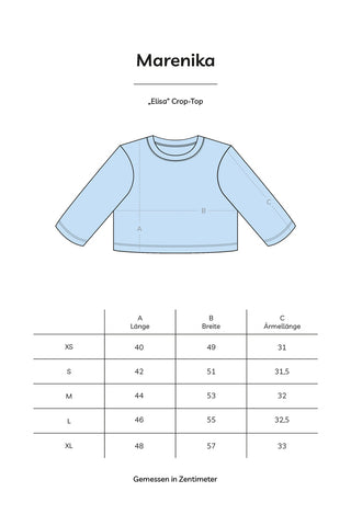 ELISA Crop Top – Organic Cotton | Light Blue | Opaque &amp; Stylish
