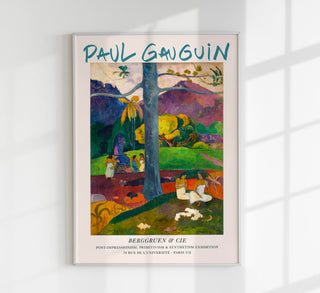 Mata Mua von Paul Gauguin als Fine Art Canvas Poster: Ikonische Tahiti-Vision mit kräftigen Farben und primitiven Formen für exotische Kunstliebhaber.
