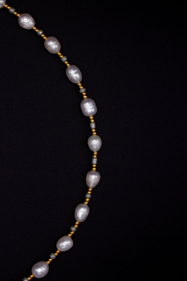 Mathilda Pearl Necklace – Handcrafted with Miyuki & Freshwater Pearls
