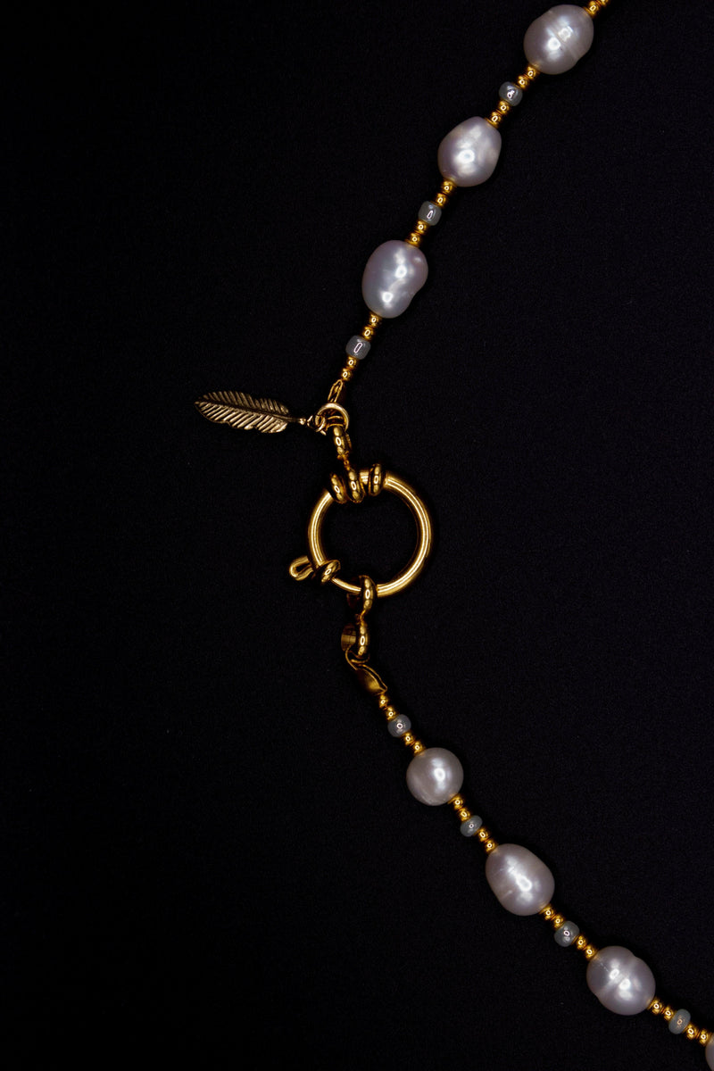 Mathilda Pearl Necklace – Handcrafted with Miyuki & Freshwater Pearls — Ansicht 3