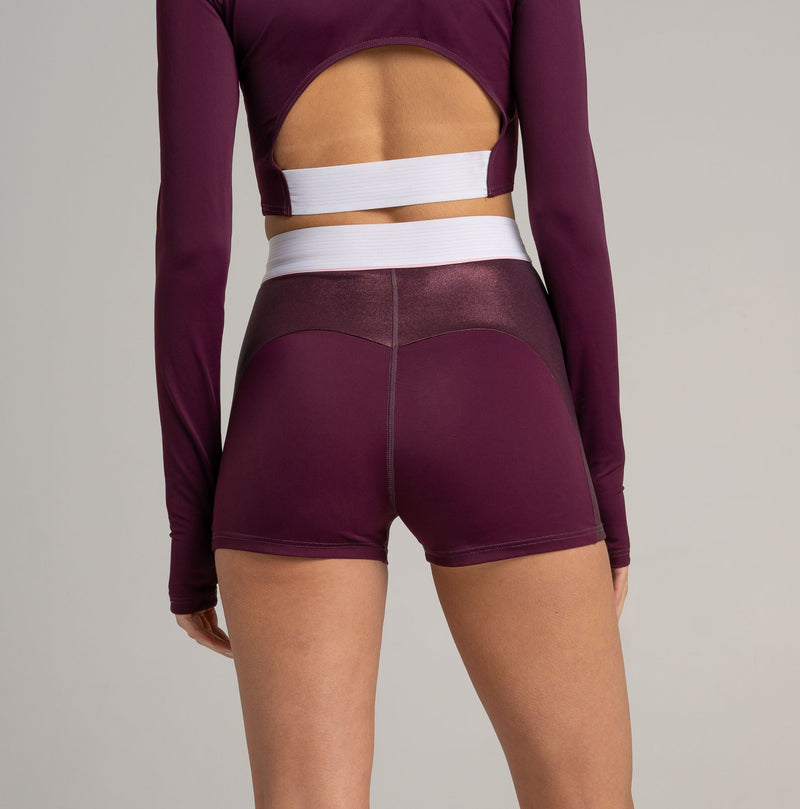 Maui Shorts Aubergine – Island Glam Swimwear with UV Protection — Ansicht 3