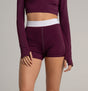 Maui Shorts Aubergine – Island Glam Swimwear with UV Protection