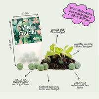 10x5 flower seed bombs in "Good Luck" bag – handmade — Ansicht 3