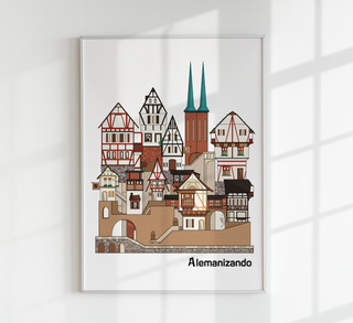 Berlin City Art Print by Alemanizando – Kunstdruck Poster