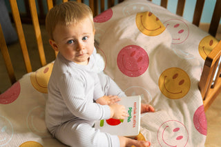 Leslis "Smileys" Kinderbettwäsche – Musselin/Satin | OEKO‑TEX 100 | Gute‑Laune‑Design