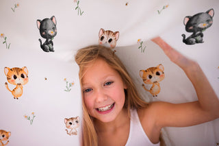 Leslis Kinderbettwäsche „Katzen“ – Satin | Musselin | OEKO‑TEX