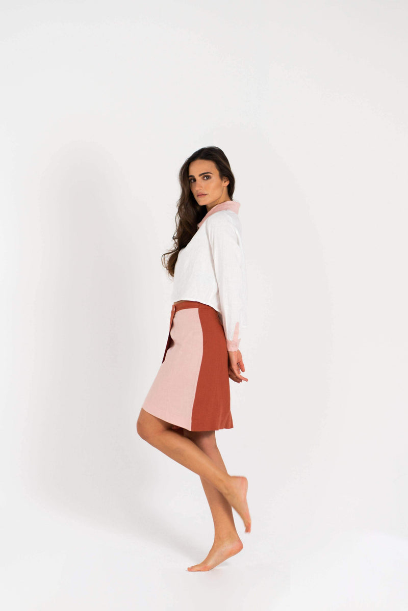 Linen Skirt – 100% Linen | Business Elegant | Comfortable to Wear — Ansicht 2