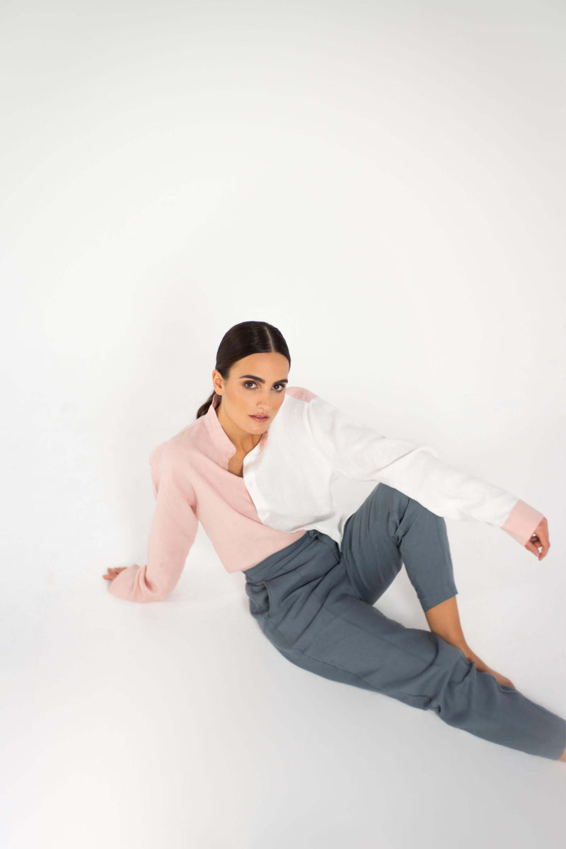 HACOYL HACOY Linen Dual Shirt – zweifarbig, 100 % Leinen — Ansicht 5