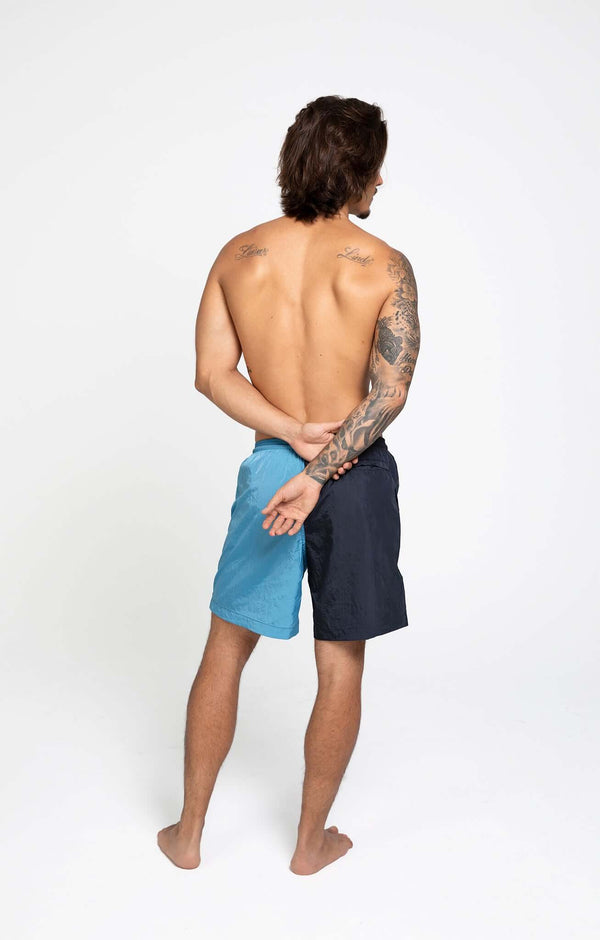Dual Swim Shorts Polyamid Navy Light Blue – Kordelbund