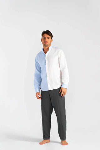 HACOYLinen Dual Shirt – Zweifarbig | 100 % Leinen | Luftig