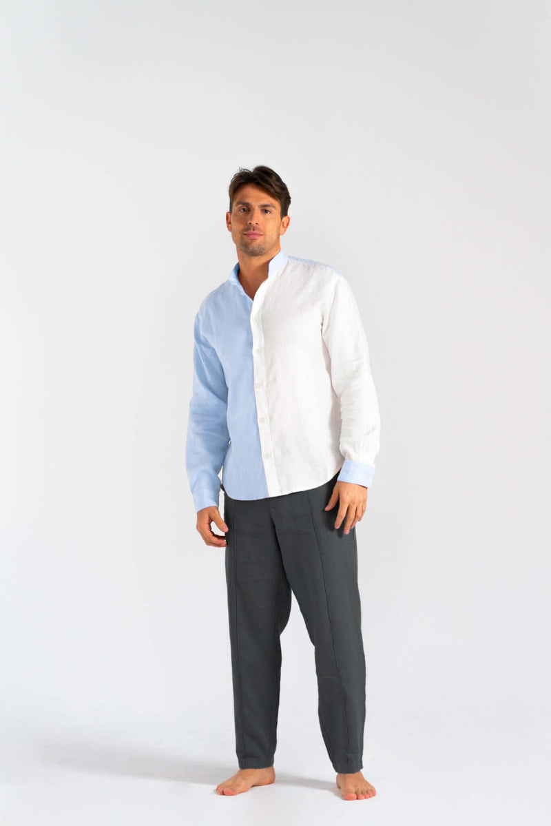 HACOYL HACOY Linen Dual Shirt – zweifarbig, 100 % Leinen — Ansicht 8