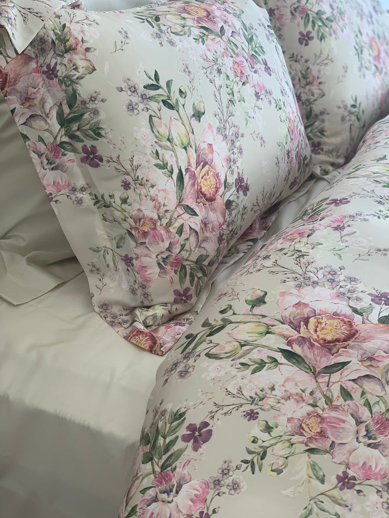 Monet Green Bedding Set 100% Lyocell Sateen 250 TC – von der Thannen — von der Thannen Luxury Bedding