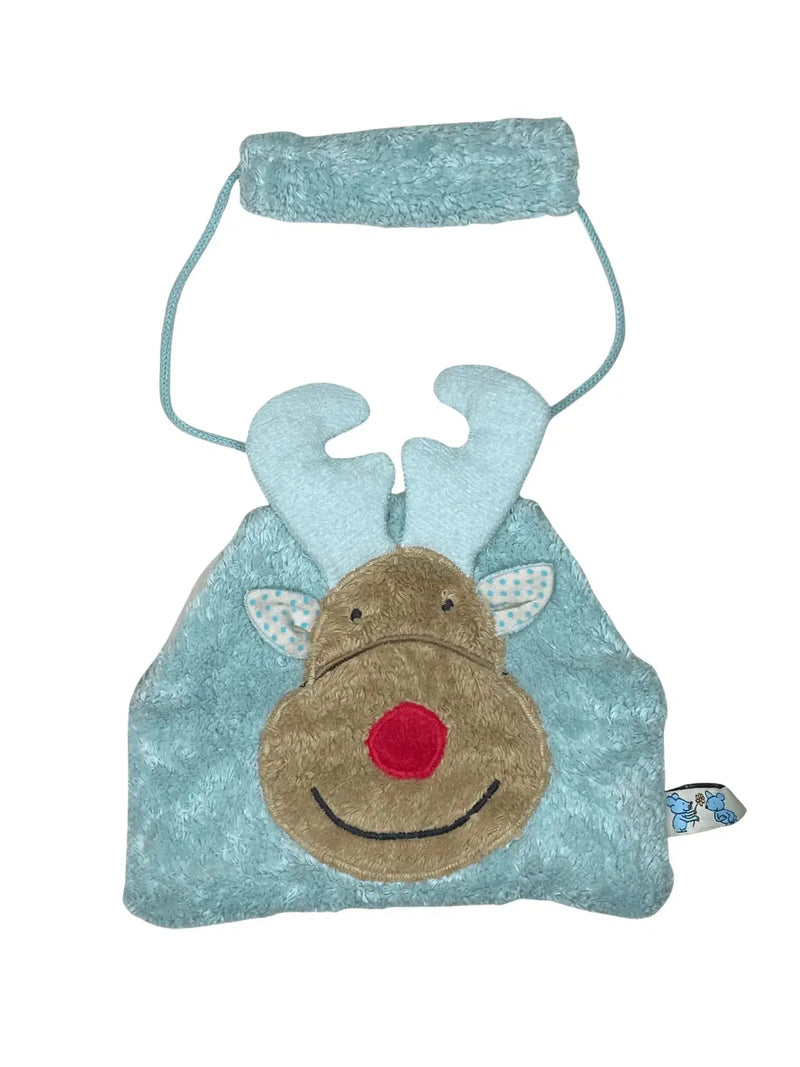Bio Kindermuff Elch – Bio-Baumwollplüsch, Maiswatte, ca. 25 × 15 cm — Ansicht 2