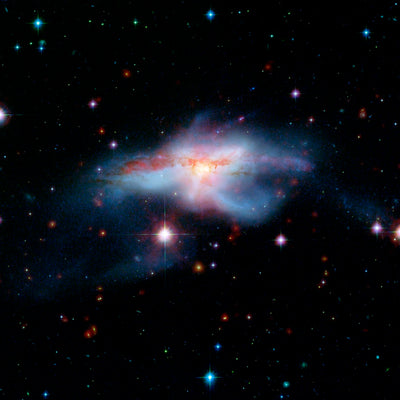 Colliding Galaxies Pair Poster – NASA Photography Art Print