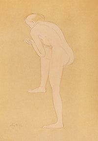 Naked Woman Poster by Auguste Rodin – Art Print Olive Wood — Ansicht 1