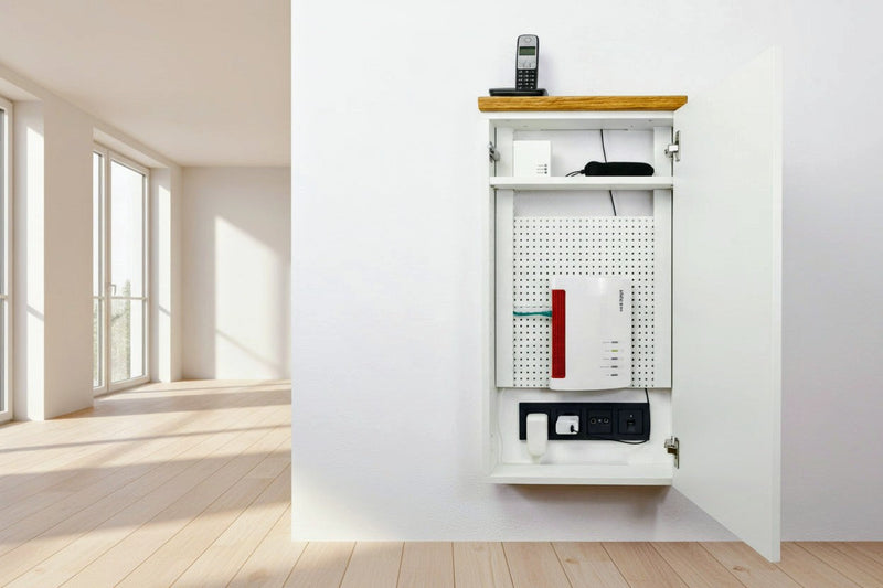 Telefonschrank Routerschrank LOLE HomeBase LP – Woodkopf Kabelmanagement — Ansicht 10