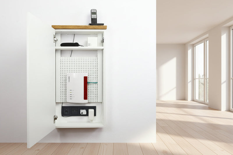 Telefonschrank Routerschrank LOLE HomeBase LP – Woodkopf Kabelmanagement — Ansicht 2