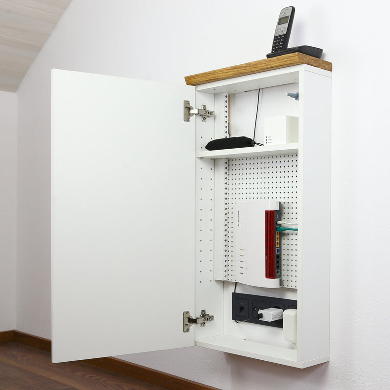 Telefonschrank Routerschrank LOLE HomeBase LP – Woodkopf Kabelmanagement — Woodkopf