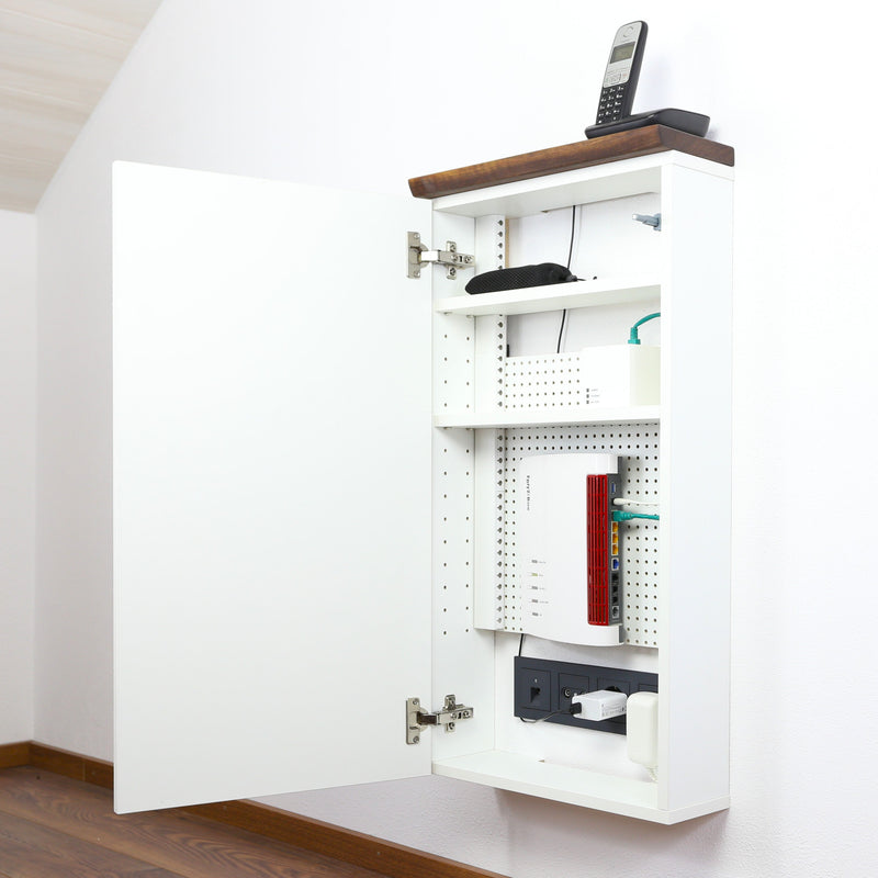 Telephone cabinet Router cabinet LOLE HomeBase LP – Woodkopf Cable Management — Ansicht 11