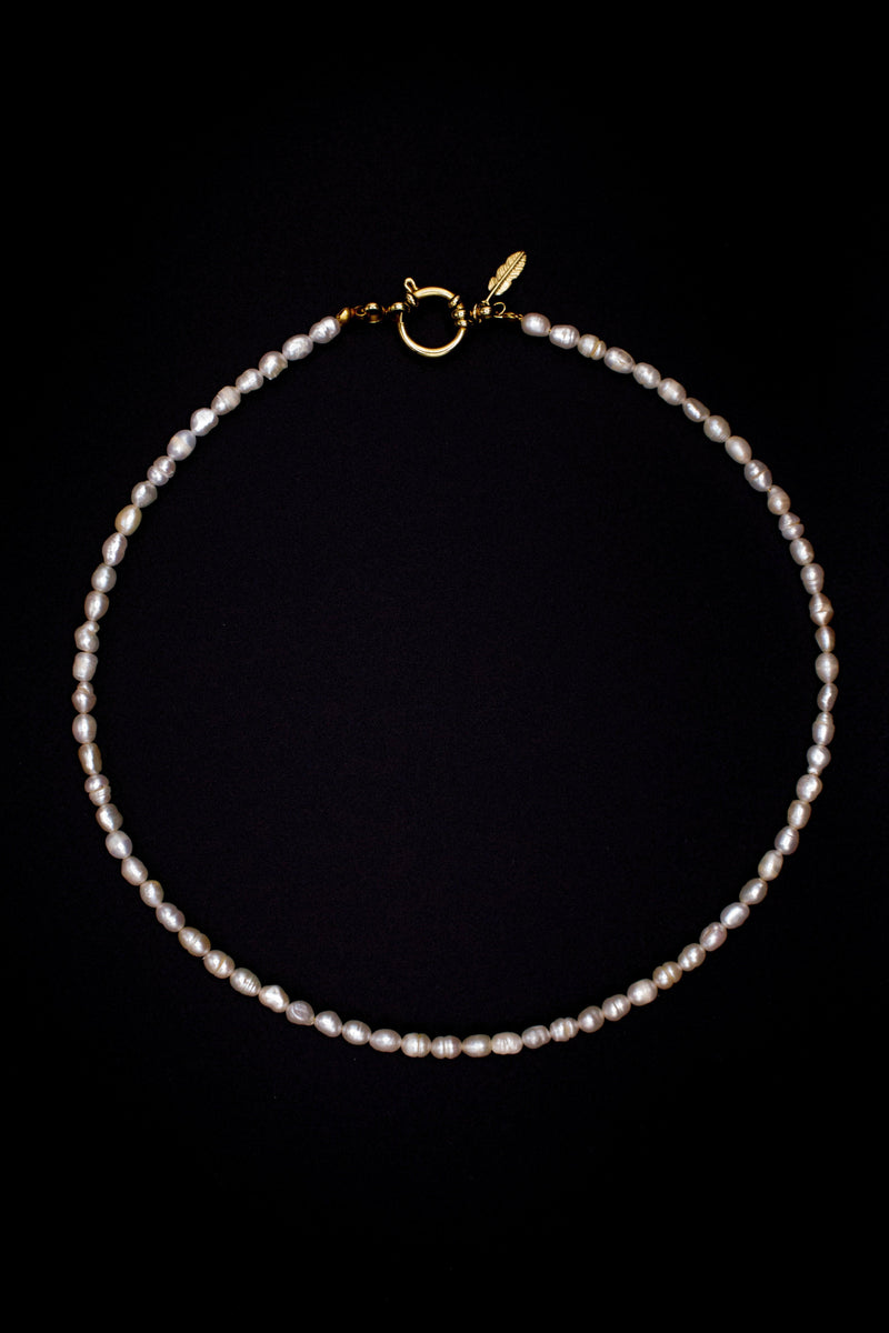 Nina Pearl Necklace - Freshwater Pearls Handmade Stainless Steel Clasp — Ansicht 2