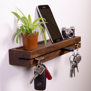 Schlüsselbrett TALEA aus Holz Nussbaum