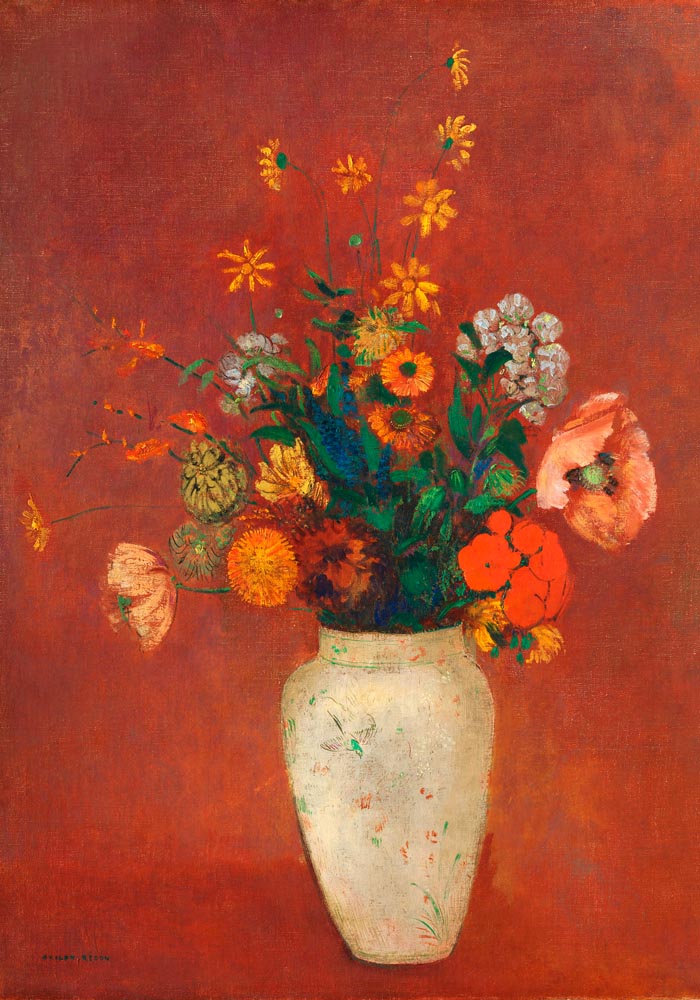 Bouquet in a Chinese Vase Painting by Odilon Redon – Art Print — Ansicht 3